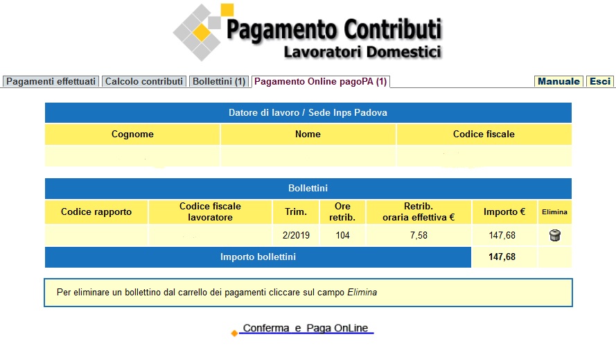 mav licenziamento cessazione colf badante pagopa1